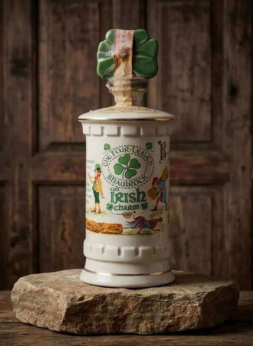 Whiskey in Leprechaun Porcelain Decanter
